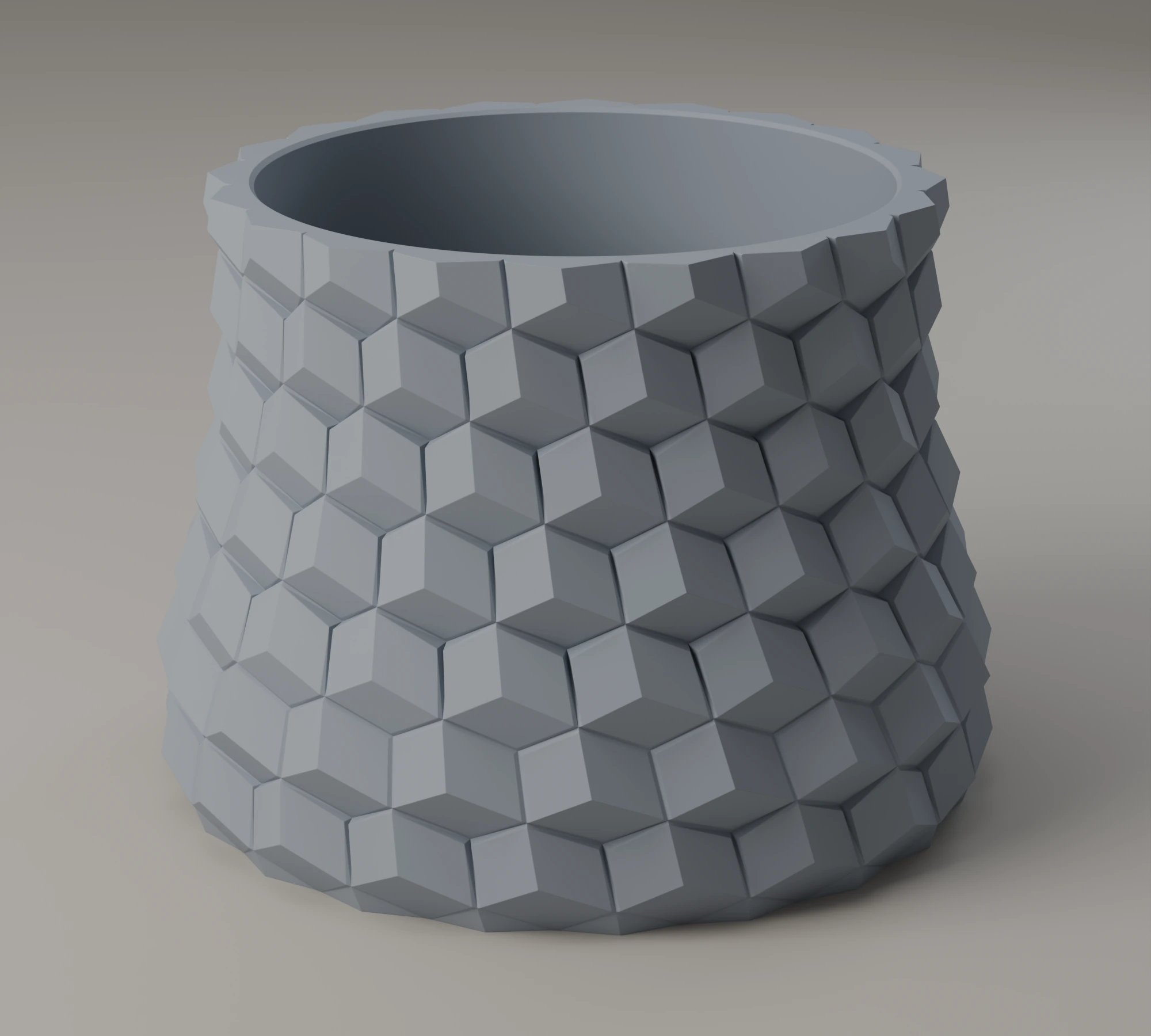 Immagine 3D del concept del vaso a facce