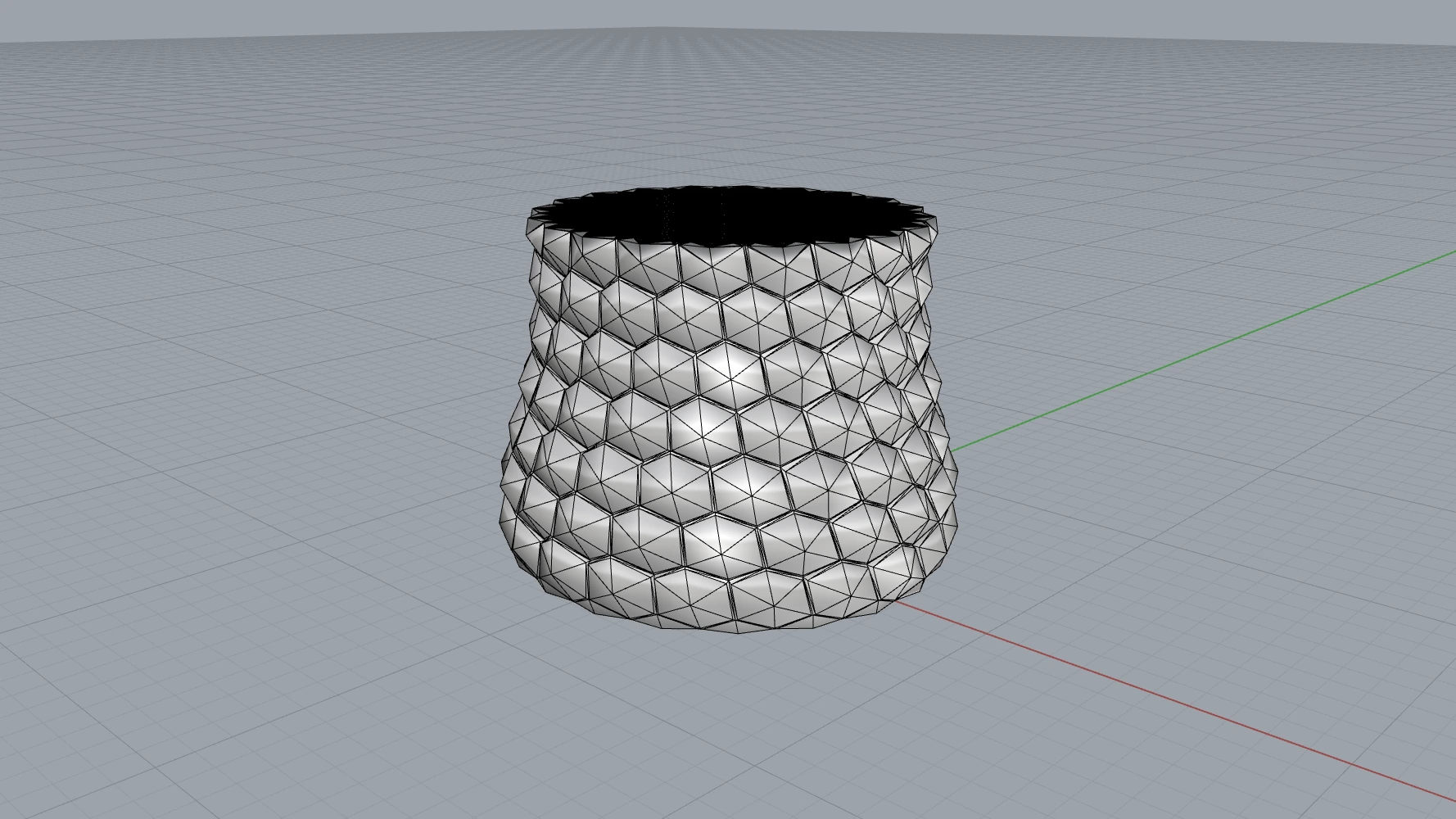 Il modello 3D del vaso a facce nella finestra di Rhino